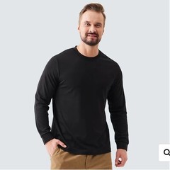 TEXTALE Fresh Stain-Repel Tee Long Sleeve Workwear Outdoors Black Size Large