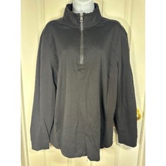 Calvin Klein Black Men’s Pullover 1/4 Zip Long Sleeve Athletic Top XL