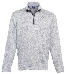 White Water Small Grey Block Island Polar Fleece 1/4 Zip Pullover Shirt