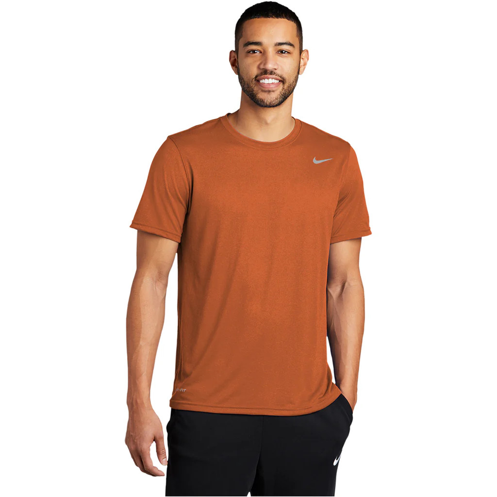 Nike Team Legend Short Sleeve Crew T-Shirt Men's Desert Orange DV7299-802 Large gallery