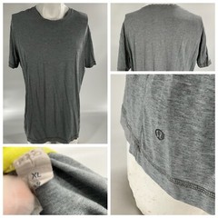 Lululemon Athletic T-Shirt Men’s XL Gray Cotton Poly Crew Short Sleeve YGI B4-35
