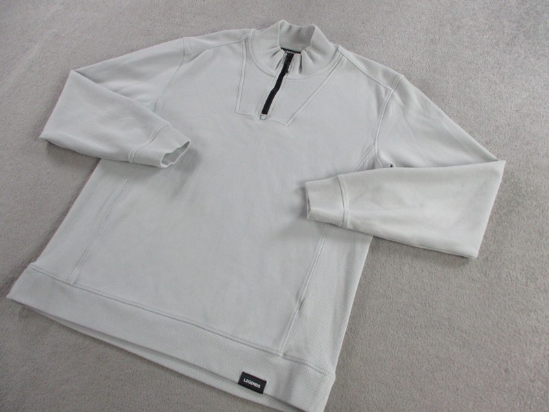 Legends Apparel Pullover Mens Large Gray Highland Quarter Zip Performance Mock gallery