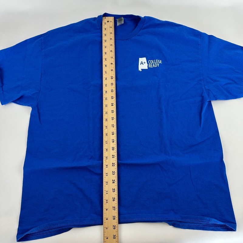 Gildan Ultra Cotton Tshirt Men Blue 2XL College Ready Believe gallery