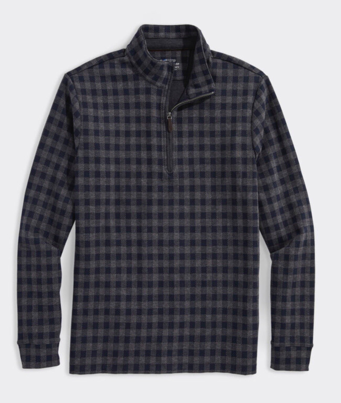 Vineyard Vines Golf Pullover Buffalo Bluffs Mini Checks 1/4 Zip XXL Gray $148 gallery