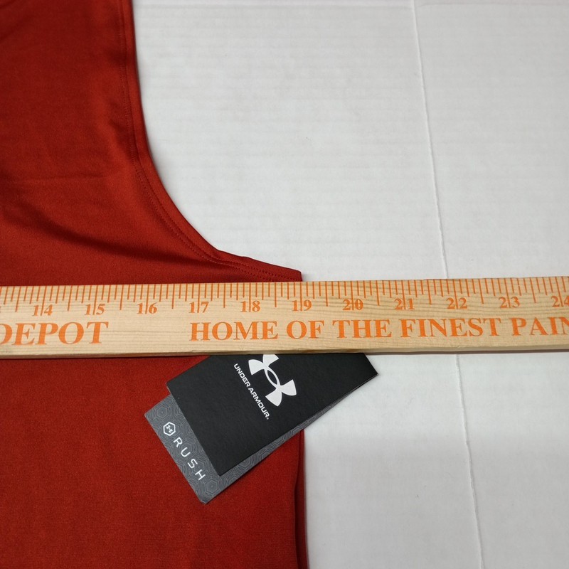 Under Armour Tank Top Men's M Medium Rust Brown Cut Off Loose Muscle Workout gallery