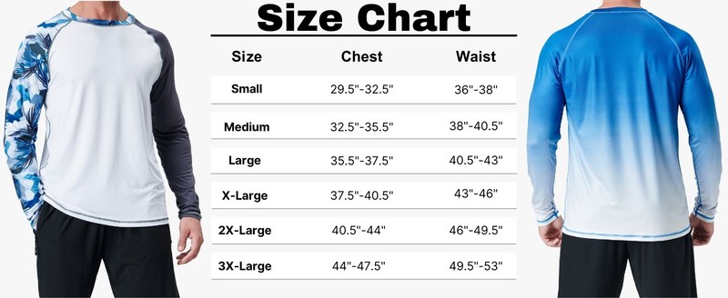 2 Pack Men's UPF 50+ Long Sleeve Swim Shirt Loose Fit Quick Dry Rash Guard gallery