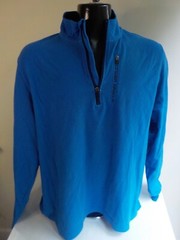 UNDER ARMOUR Mens LS 1/4 Zip Pullover Fleece Blue Polyester SZ 2XL
