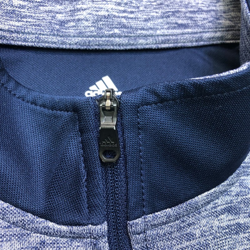 Adidas Pullover Men's Large Blue Quarter Zip Golf Performance Logo Stretch gallery