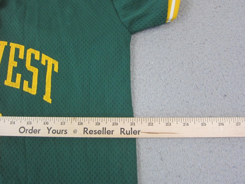 Vintage Olympic Jersey Mens Large Green Mesh Northwest V-Neck Made in USA gallery