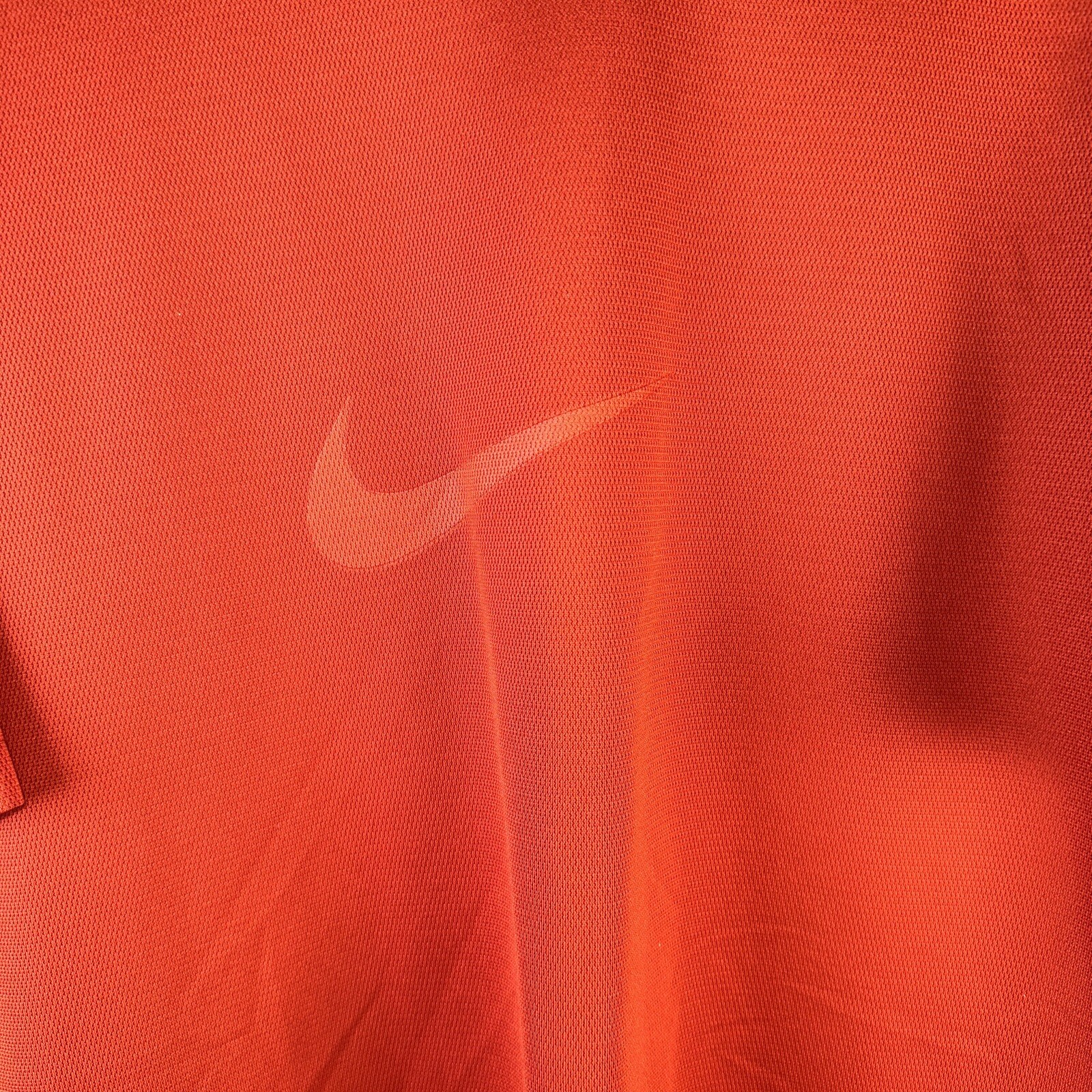 Nike Mens Athletic Shirt Size Large Burnt Orange Front Logo Short Sleeve gallery