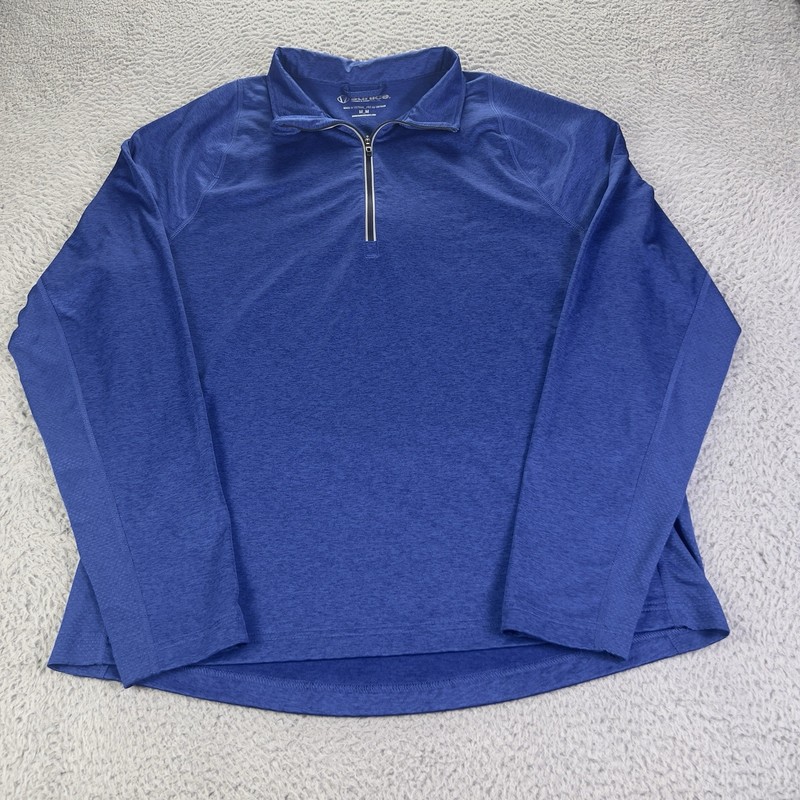 Sunice Half Zip Pullover Mens Medium Blue Long Sleeve Golf Performance Active gallery