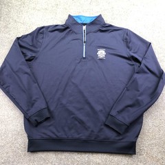 FootJoy Pullover Mens Large Blue 1/4 Zip Long Sleeve Golf Top Whistling Straits