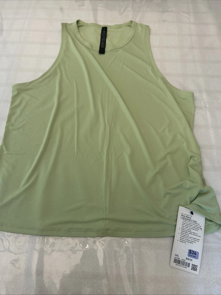 Lululemon Milemaker Men’s Lightweight Tank In Green Brand New