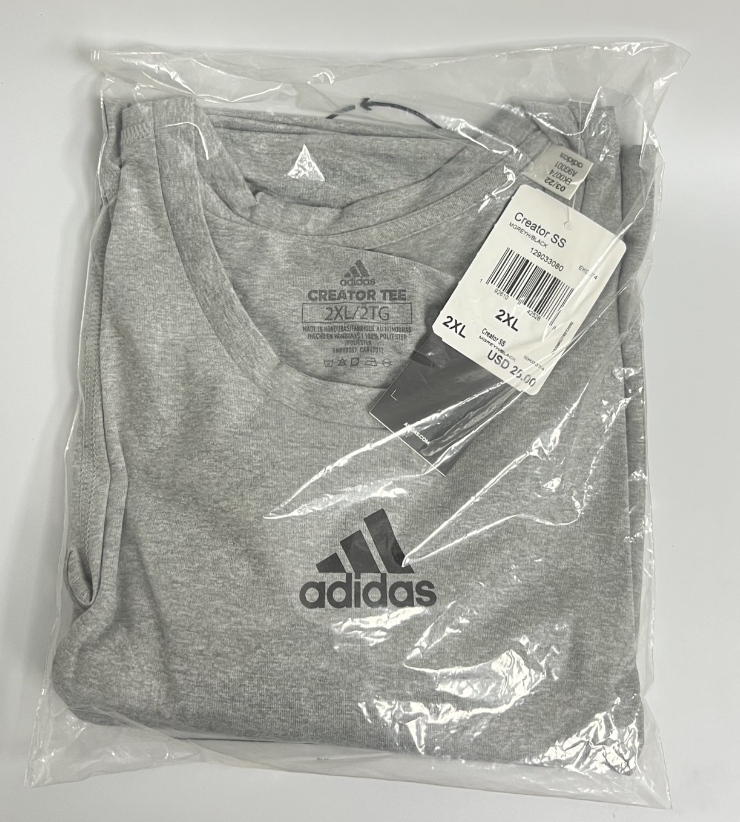 Adidas - Creator - Men's Short Sleeve T-Shirt - Grey - 2X-Large - EK0074 gallery