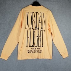 Nike Air Jordan Long-Sleeve Top L Neon Peach/Black Color Sample RARE FZ1934-734