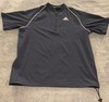 Adidas Blue Athletic Shirt Men’s XL 1/4 Zip Breathable Short Sleeve Biking Golf gallery