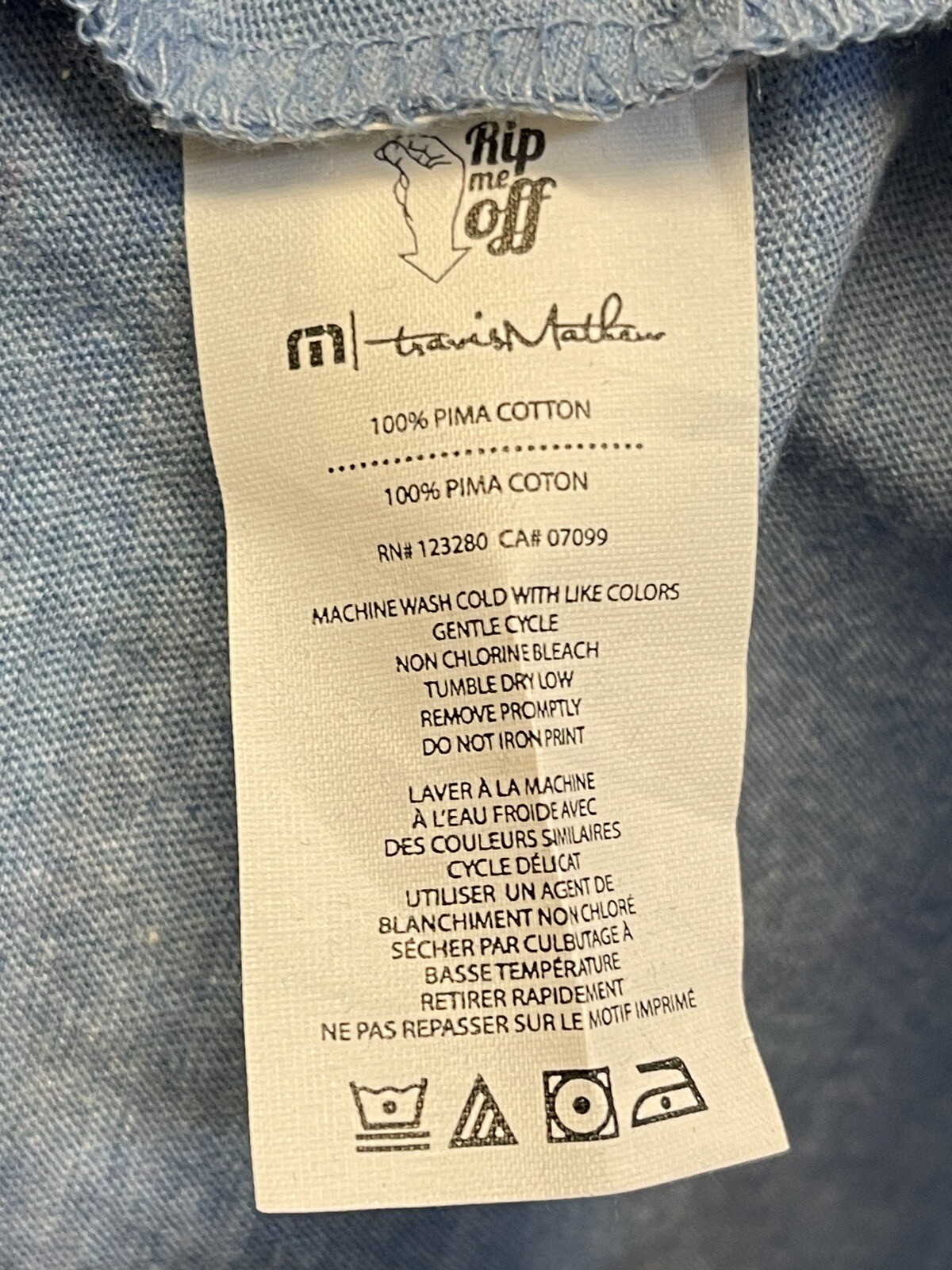 Travis Mathew Mens Shirt Blue S Mapes Short Sleeve T-Shirt Golf Cart Logo gallery