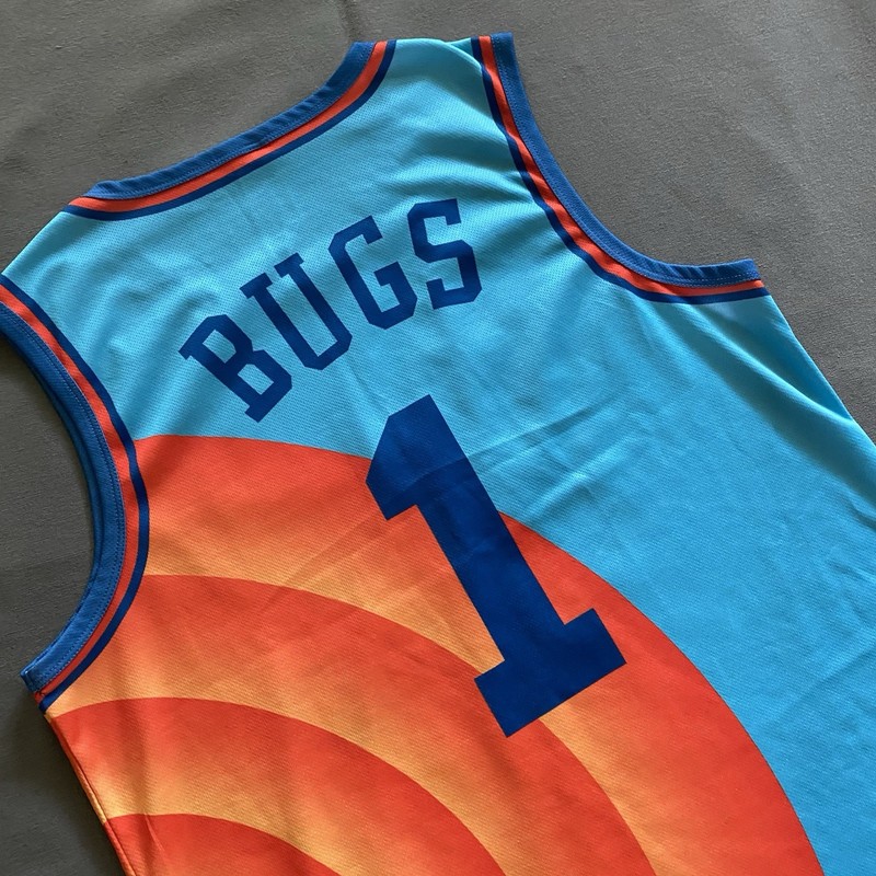 Looney Tunes Space Jam Bugs Bunny Tune Squad Jersey Mens Medium Blue Basketball gallery