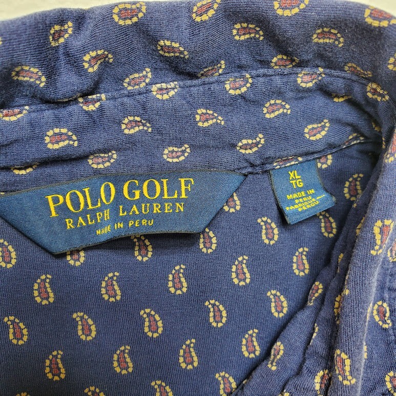 Ralph Lauren Wicking S/S Stretch Polo Shirt Men XL Blue Paisley Golf Super Soft gallery