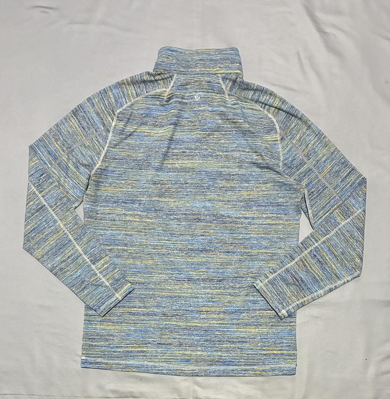 Lululemon Pullover Mens Large Blue 1/4 Zip Long Sleeve Striped Running Top gallery