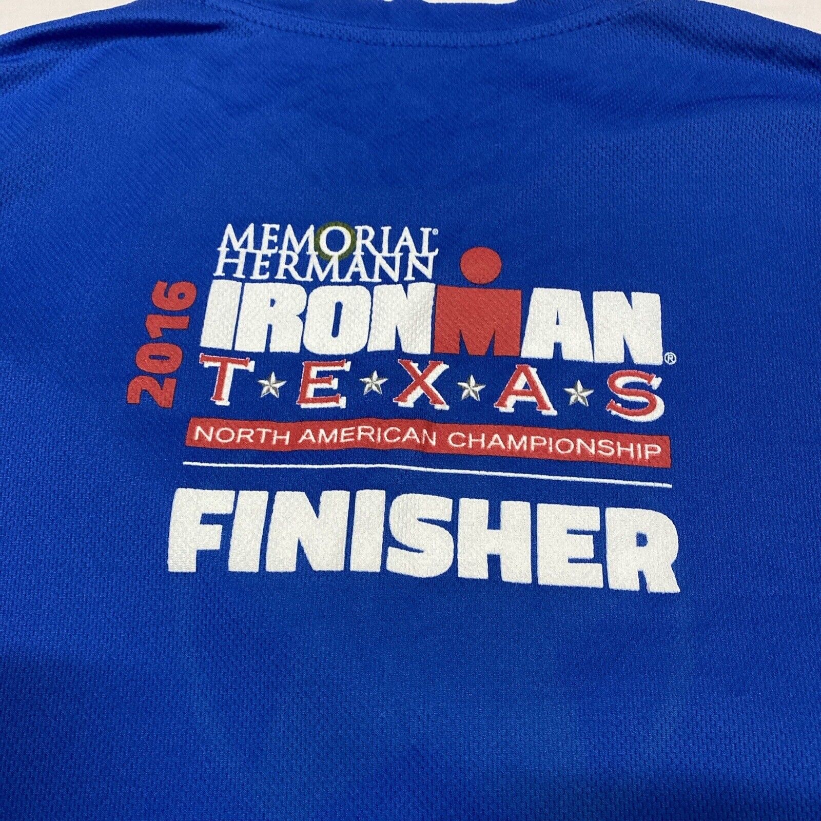 Ironman Texas Finisher N.American 2016 Men's Medium Pullover T-Shirt Tee Blue gallery