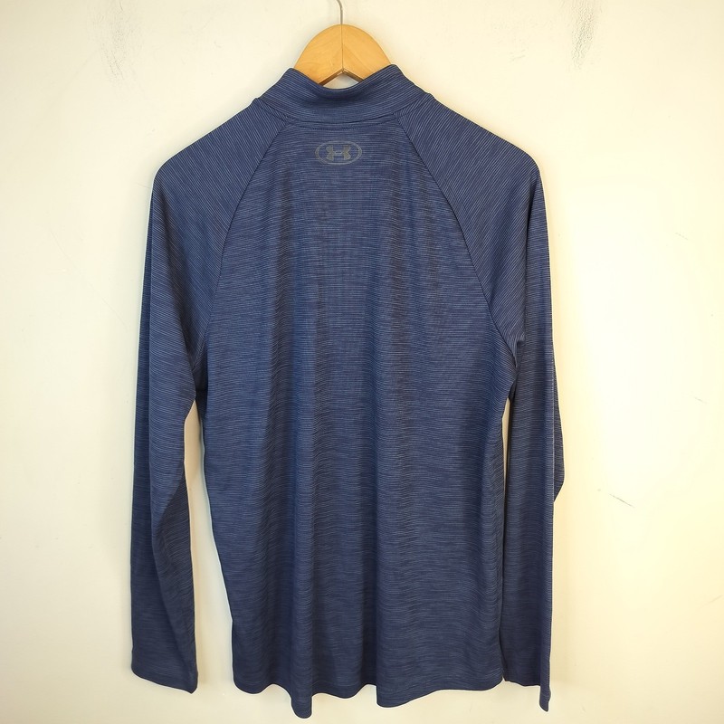 Under Armour Tech Tee Pullover Mens Medium 1/4 Zip Athletic Blue gallery