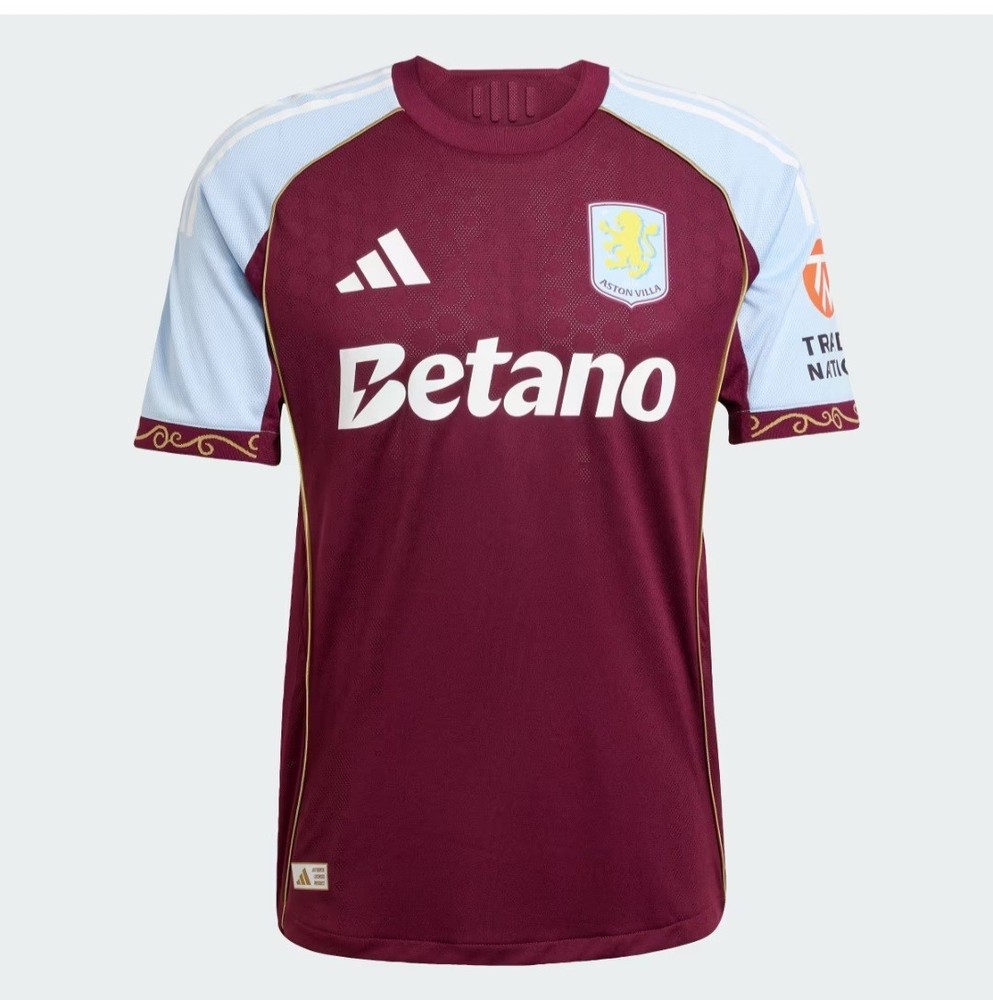 Adidas Aston Villa FC 25/26 Home Authentic Jersey Maroon Men's 2XL JN8032 NWT