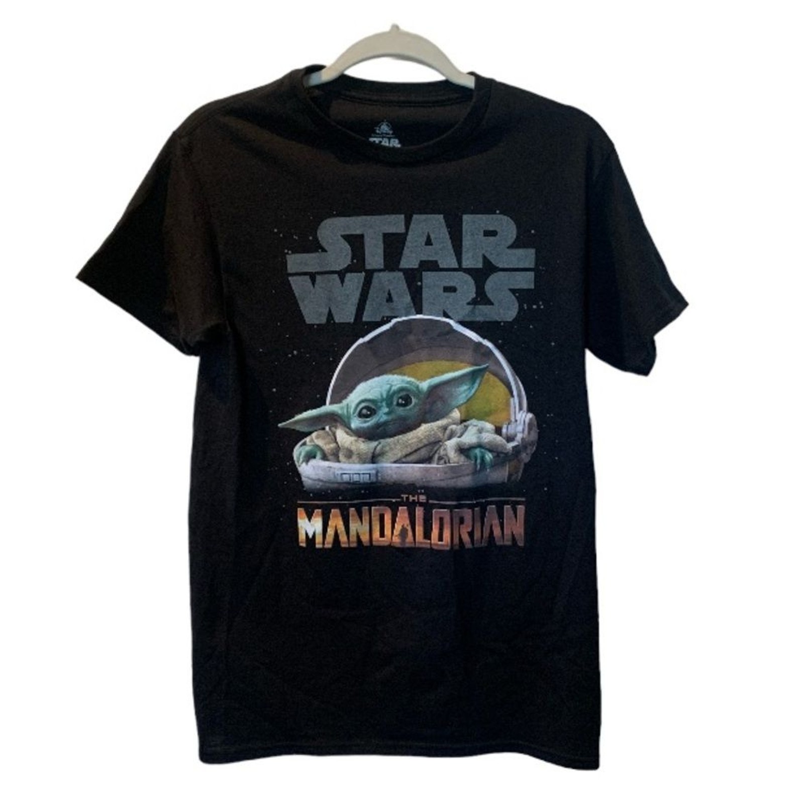 STAR WARS The Mandalorian Grogu The Child Baby Yoda Black T-Shirt Small NWT gallery