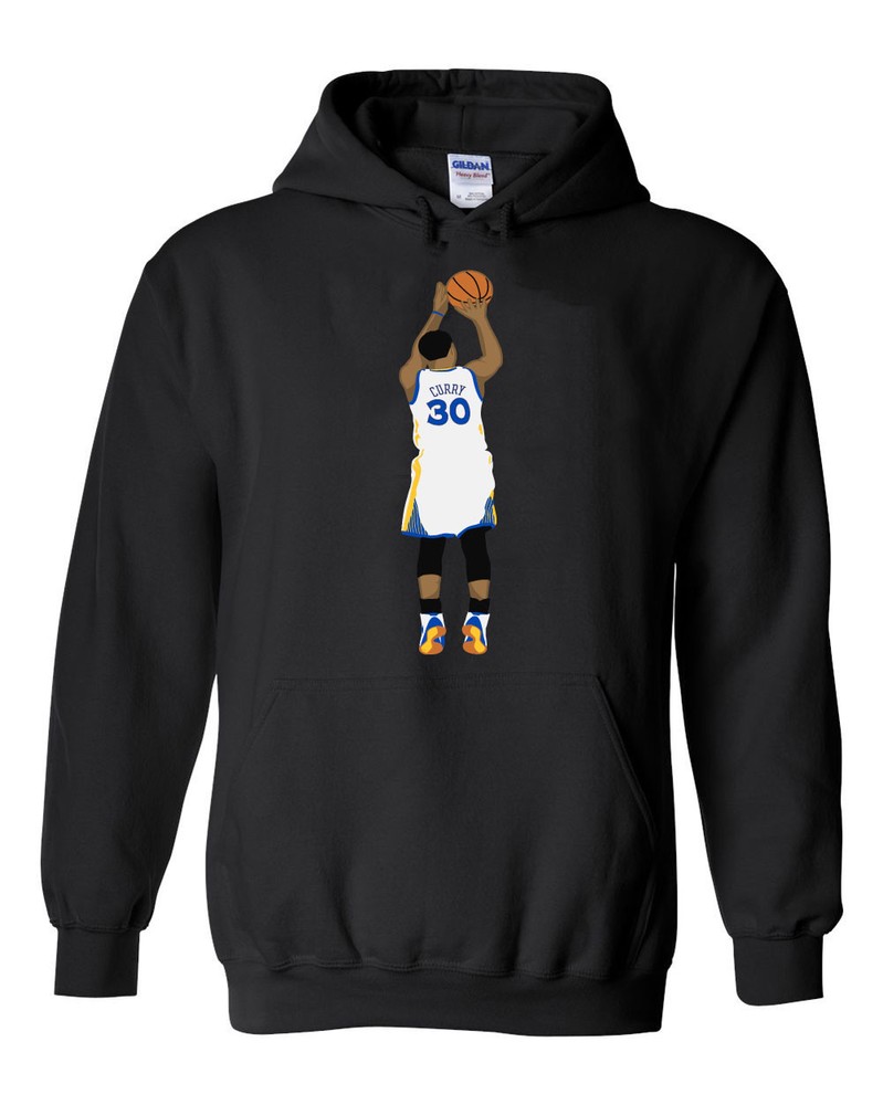 BLACK Steph Curry Golden State Warriors "Curry Pic" shirt Hooded SWEATSHIRT
