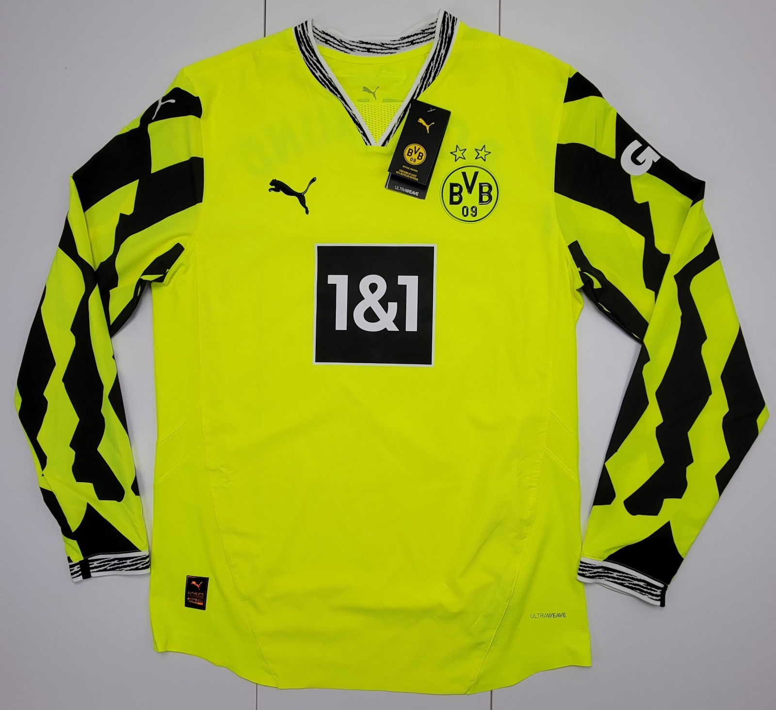 Puma BVB ANNIVERSARY JERSEY AUTHENTIC Men's Size Large Long Sleeve 776141-04 NEW gallery