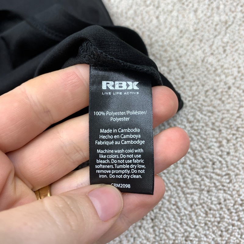 RBX X-Train Performance Shirt Men's 2XL Short Sleeve Black Crew Neck Polyester gallery