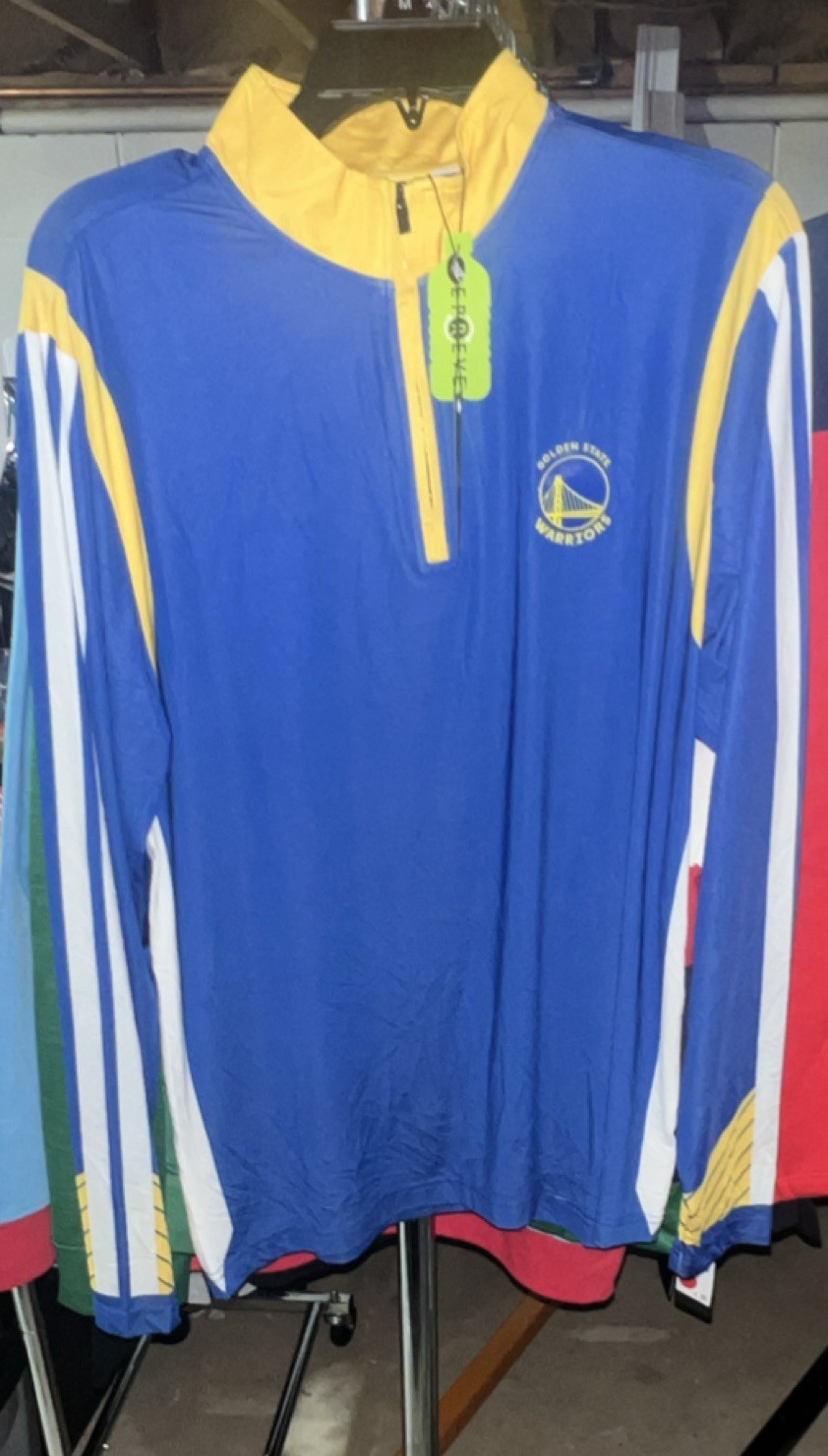 Officially Licensed Golden State Warriors NBA Basketball Quarter Zip Size M NWT gallery