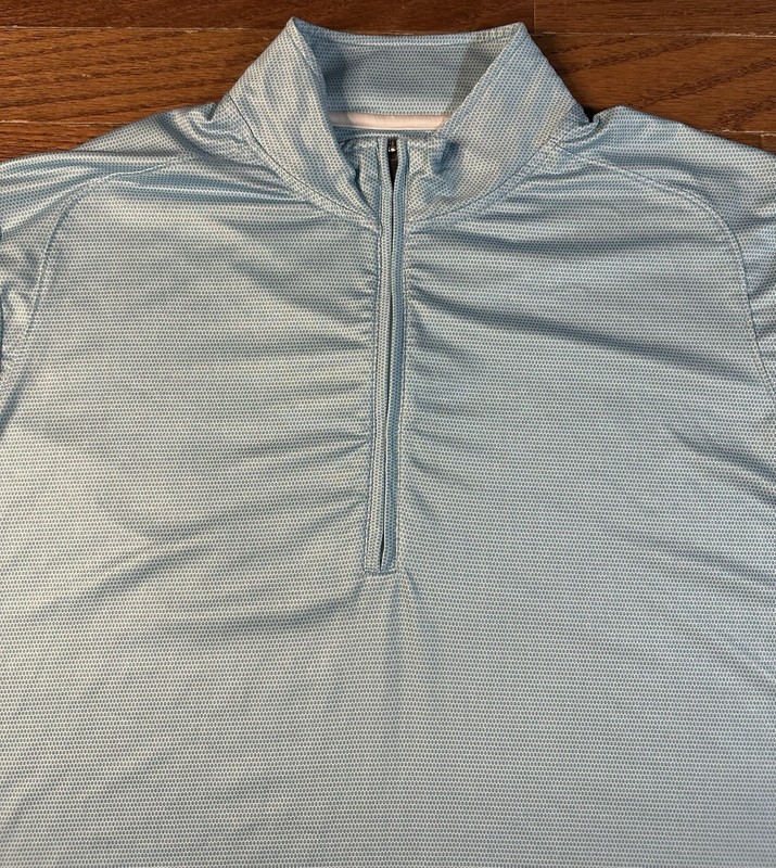 Johnnie O Pullover Performance Sheldon Quarter Zip Stretch Aqua Medium Golf Logo gallery