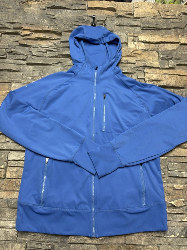 EMS Men’s Techwick Track Athletic Jacket Sz Large Blue Stretch Hike Running