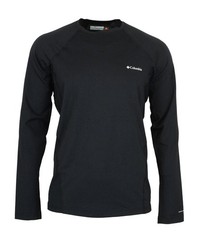 Columbia Omni-Heat Mens Midweight Stretch Baselayer Long Sleeve Shirt, Black, La