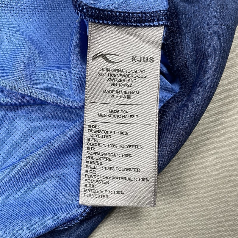 KJUS Mens 1/2 Zip Pullover Size Medium 50 Blue Keano Long Sleeve Midlayer Active gallery