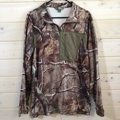 Gander Mtn Realtree Pullover Mens Large 1/4 Zip Hunting Pullover Camo Mock Neck
