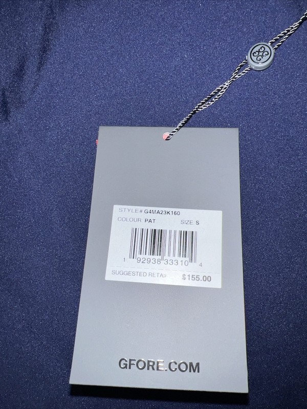 GFORE Men’s TECH NYLON OPS QUARTER ZIP TAILORED FIT BASE LAYER Small S Navy Blue gallery