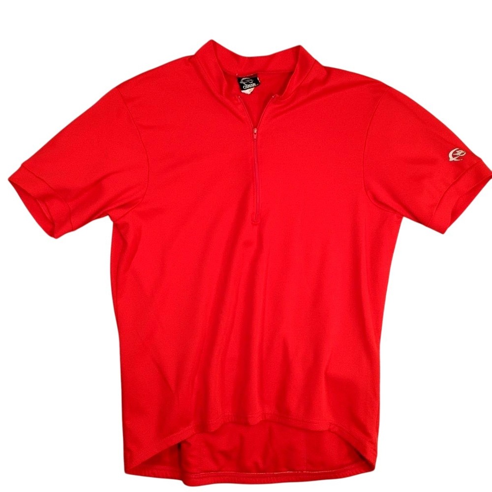 Canari Cycling Jersey Shirt Mens Large Short Sleeve Half Zip Pockets USA Bike