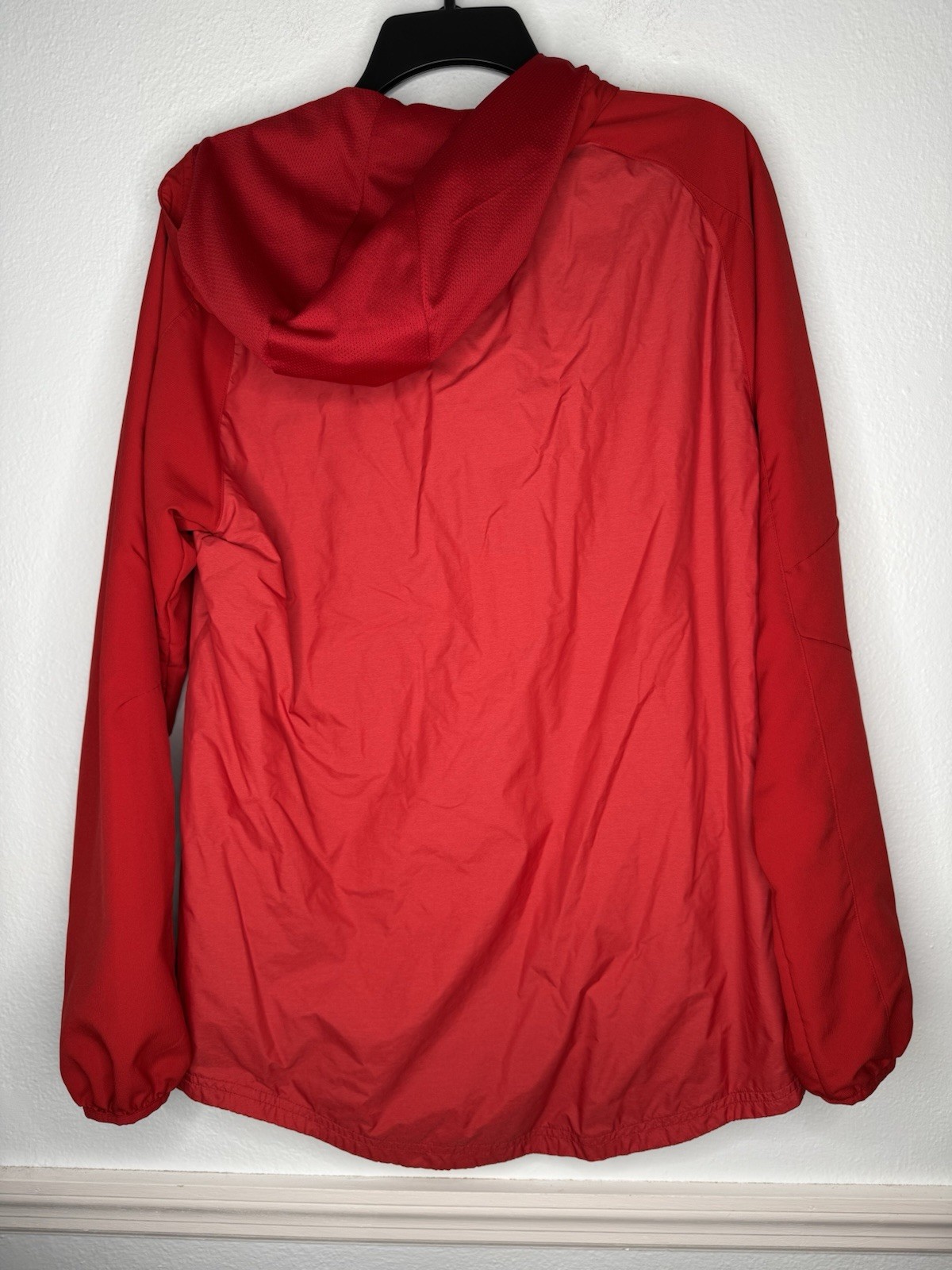 Adidas Full Zip Jacket Mens Small Red Hooded Athletic Lined gallery
