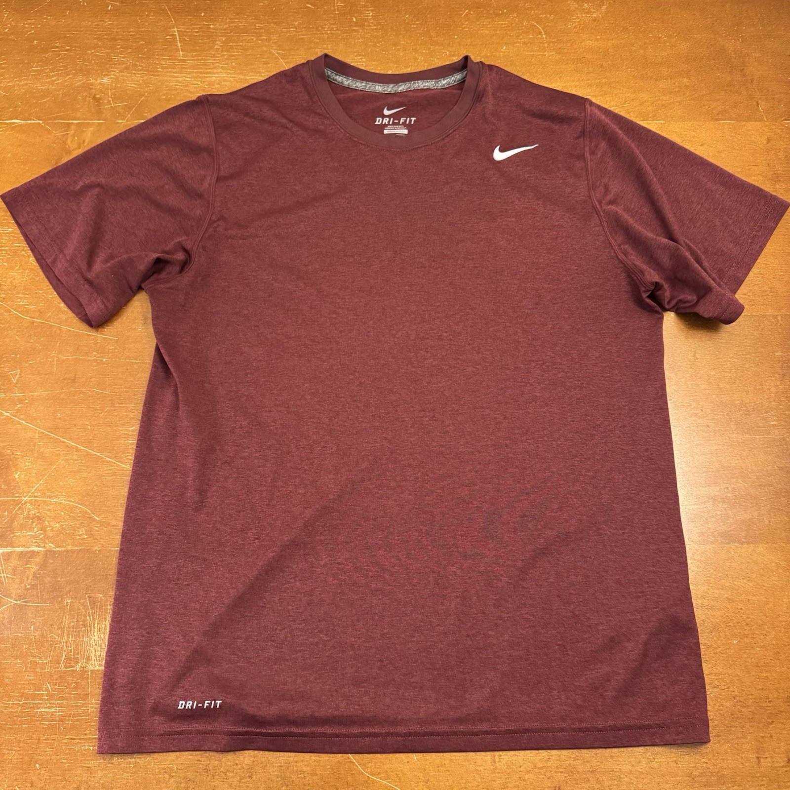 Nike Shirt Mens Large Red Standard Short Sleeve Dri Fit Lightweight Active gallery