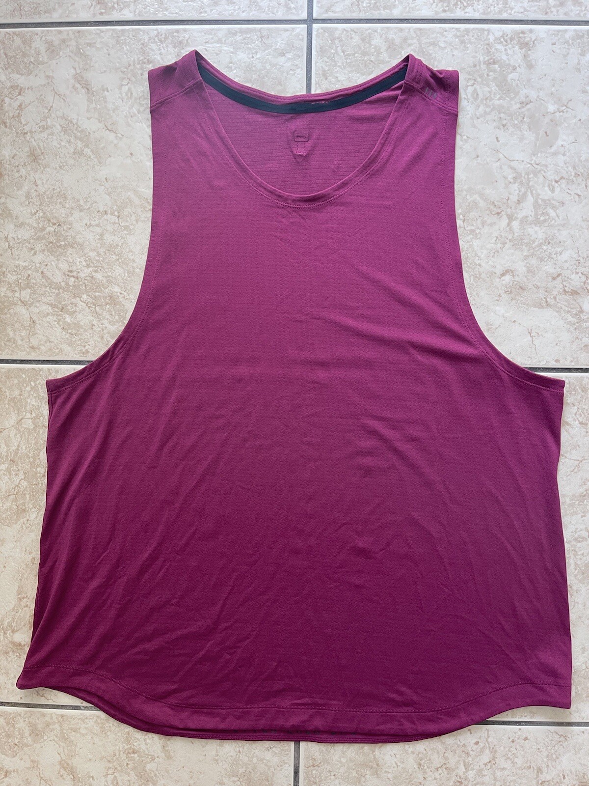 Lululemon Men's Metal Vent Tech Sleeveless Performance Tank Top XL Pink Red Tee gallery