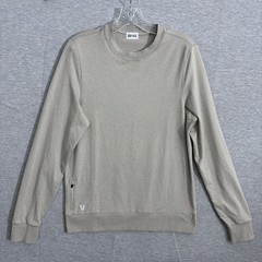 Vuori Men’s Size Small Beige Long Sleeve Ponto Performance Zip Pocket Shirt