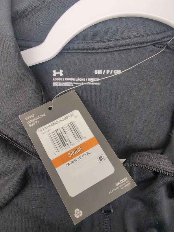 Men Under Armour Tech 2.0 1/2 Zip Sz Sm Black Long Sleeve Training Top BR0 gallery