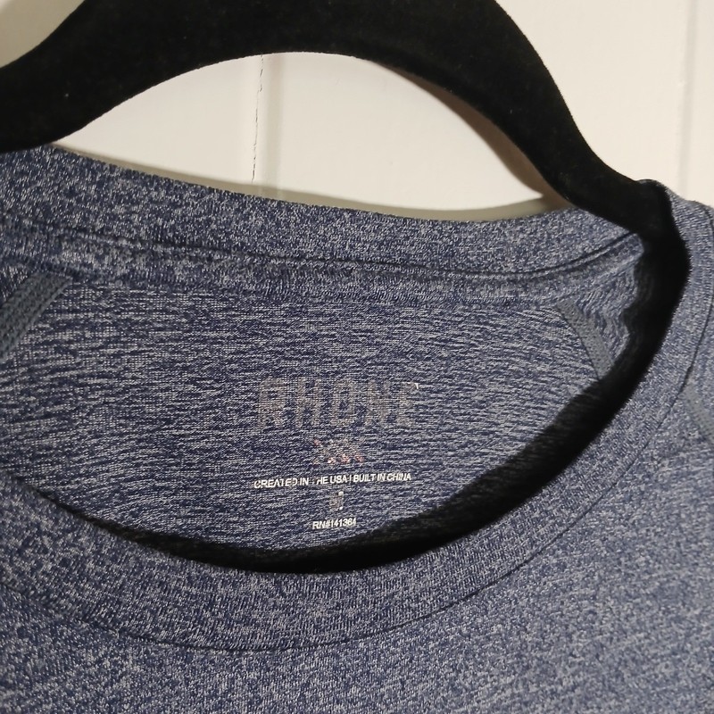 Rhone Reign Men Blue Heathered Training Shirt Raglan Short Sleeve Medium RGN-COR gallery