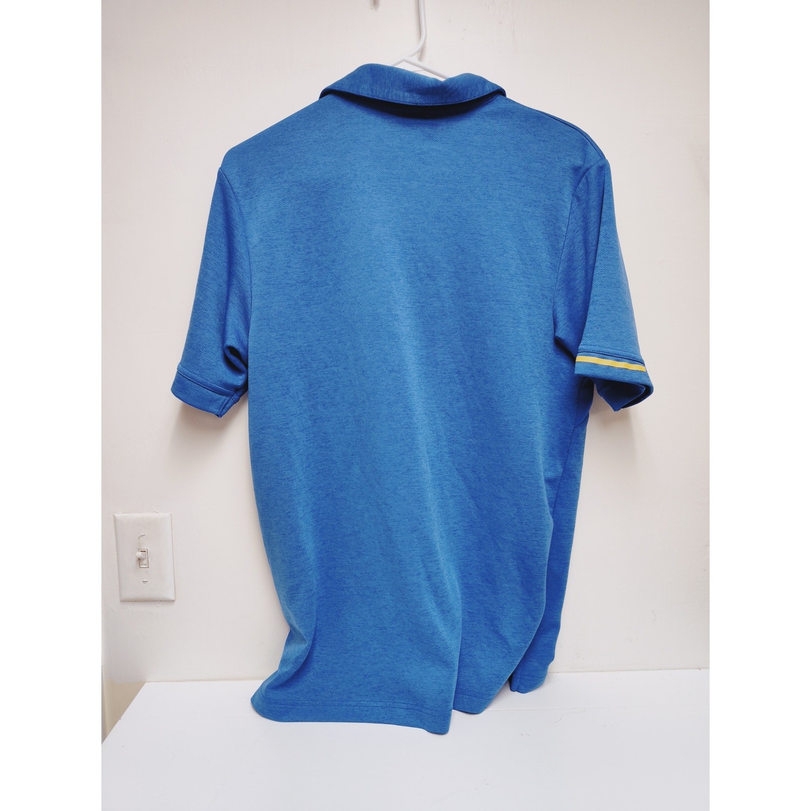 Men's Callaway Blue and Yellow Opti-Dry Golf Polo sz MEDIUM Short Sleeve gallery