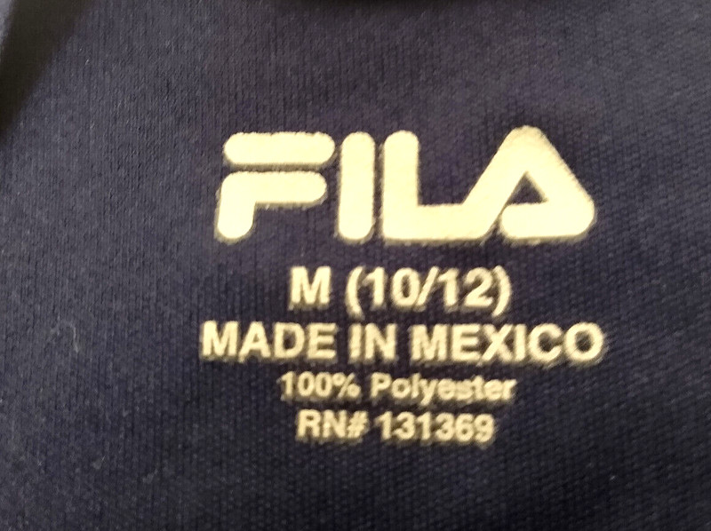FILA Blue Short Sleeve Size (10/12) 100% Polyester Tee Shirt gallery