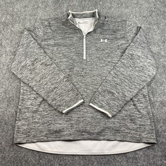 Under Armour Pullover Mens X-Large Gray ColdGear 1/4 Zip Fleece Lined Top