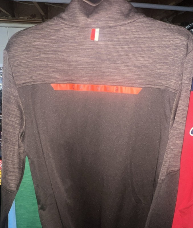 Officially Licensed Fanatics Cleveland Browns NFL Men's Medium Quarter Zip NWT gallery
