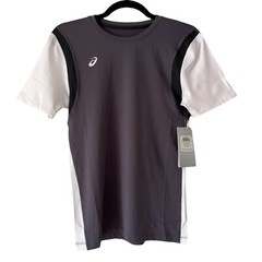 ASICS Gray & White Enduro Short Sleeve Compression Top Mens Size Small NEW